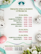Świąteczne godziny otwarcia