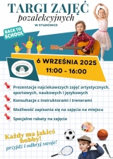 TARGI ZAJĘĆ POZASZKOLNYCH ? JUŻ 6 WRZEŚNIA!