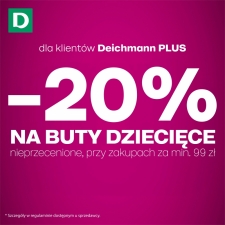 -20% na wszystkie nieprzecenione buty dziecięce.